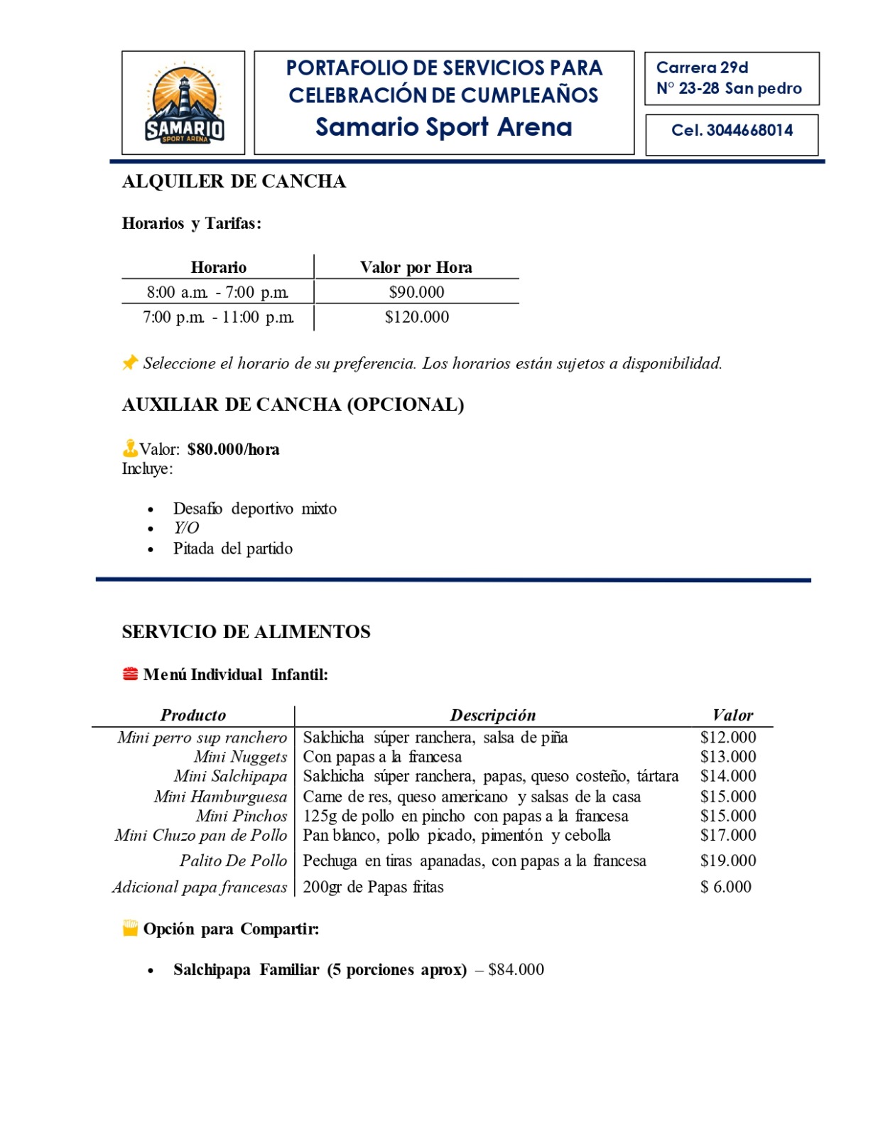 Portafolio de eventos página 1