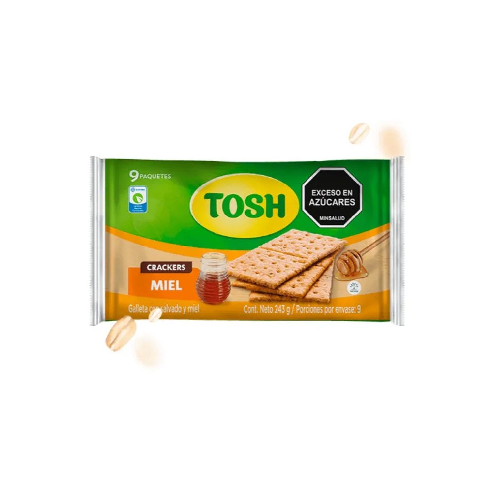 Galleta Tosh Miel Fit 9x3 243g